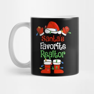 Santa's Favorite Realtor Funny Christmas Pajamas Mug